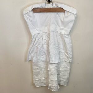 BCBG White Strapless Dress
